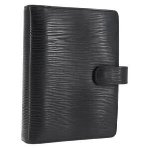LOUIS VUITTON Epi Agenda MM Day Planner Cover Black R20042 LV Auth am9288